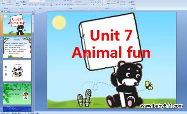 كӢZA(y)伉(j):unit7 Animal fun PPTn