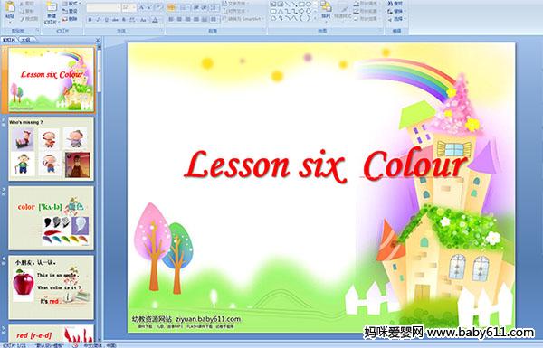 ׃@ӢZnLesson six  Colour(ɫJ(rn)R)