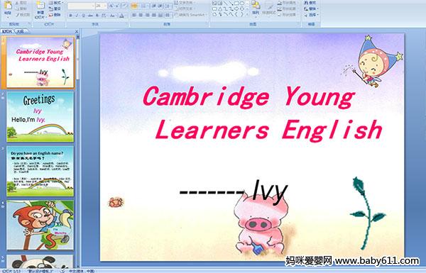 كӢZA(y)伉nCambridge Young Learners EnglishIvy