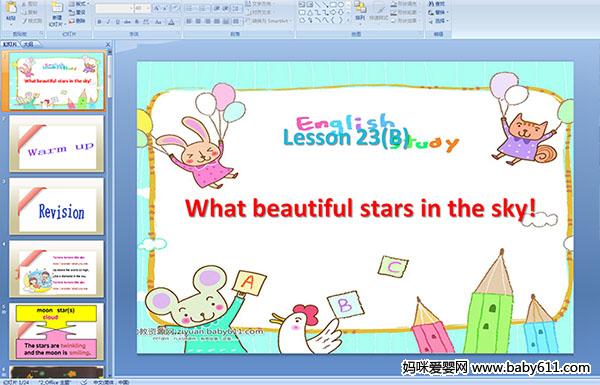 كӢZLesson 23(B)What beautiful stars in the sky!PPTn